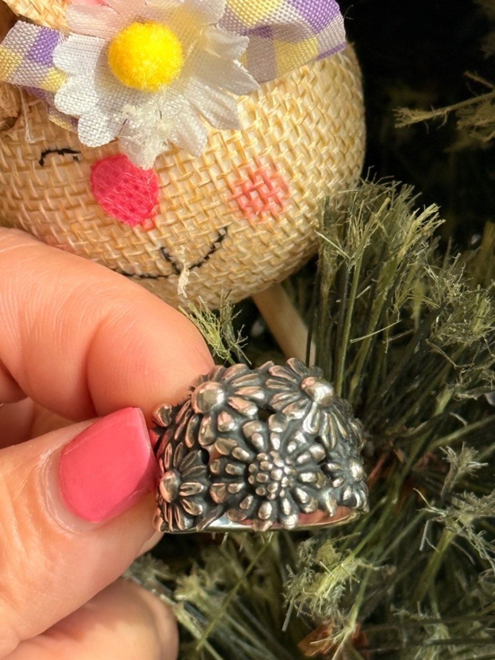 Retired James Avery flower cluster ring - Picture 5 of 6